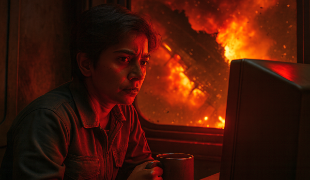 Riya in Her Office